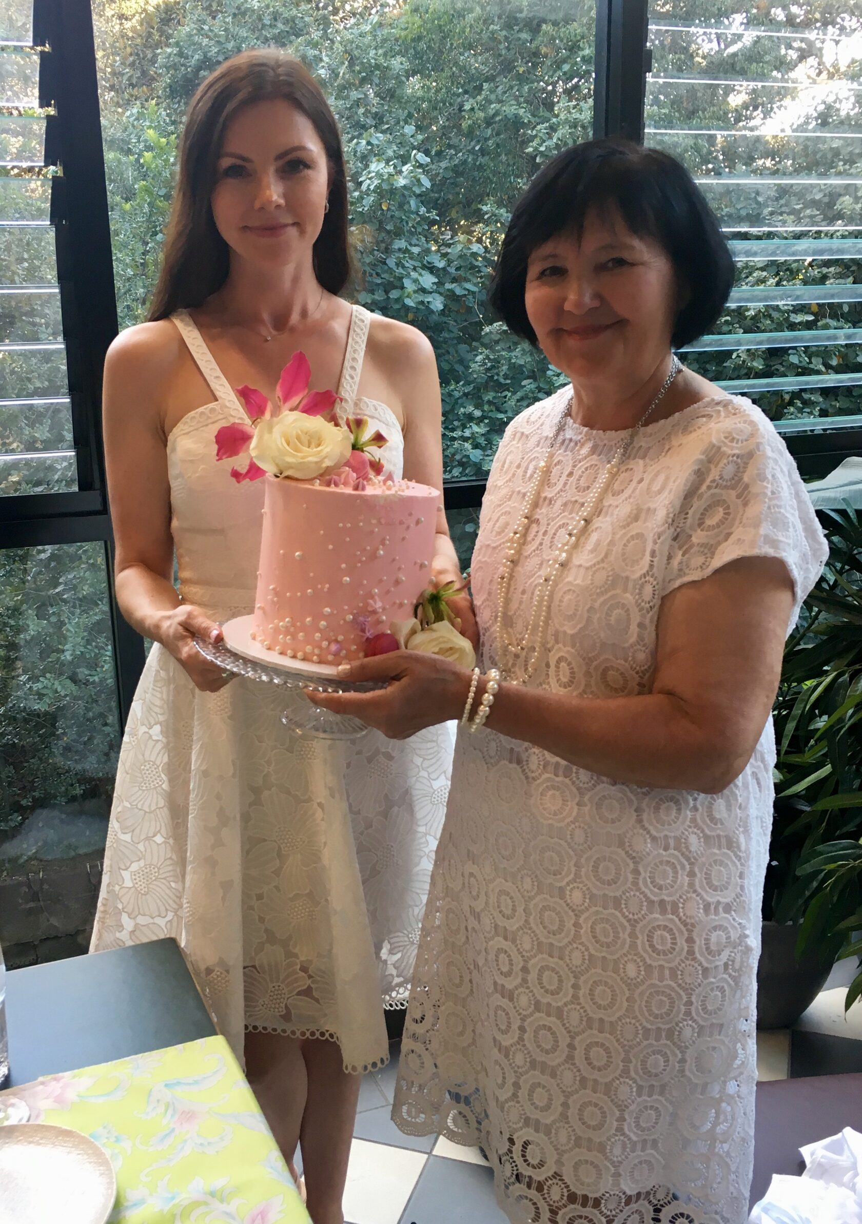 Natalia with her mum — before