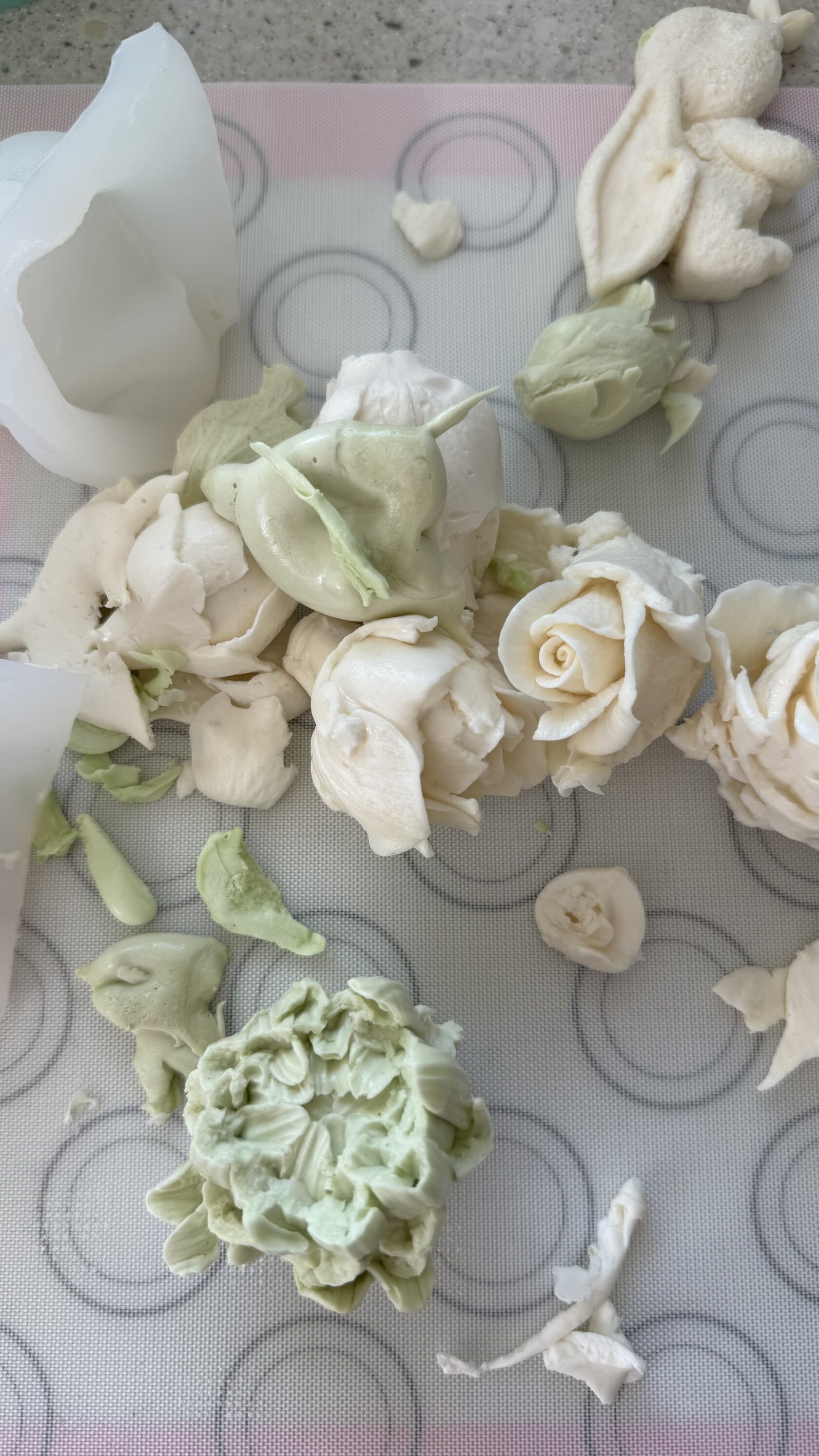 Handmade zefir flower — mosaic tile 2